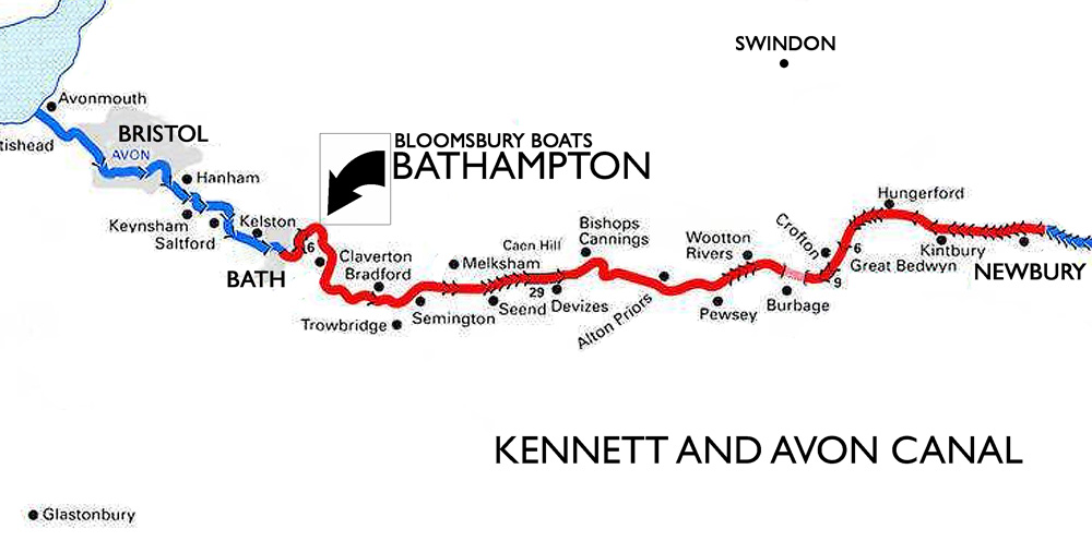 Location of Bloomsbury Boats 